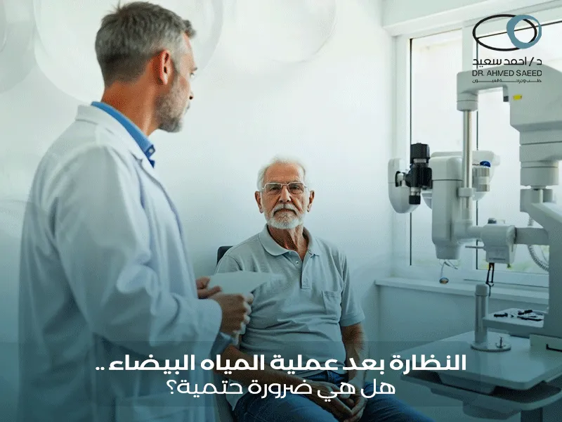 النظارة بعد عملية المياه البيضاء