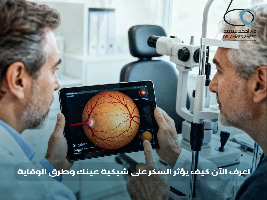 تأثير السكر على شبكية العين