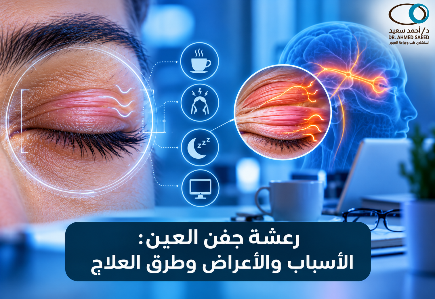 رعشة جفن العين الأسباب والأعراض وطرق العلاج