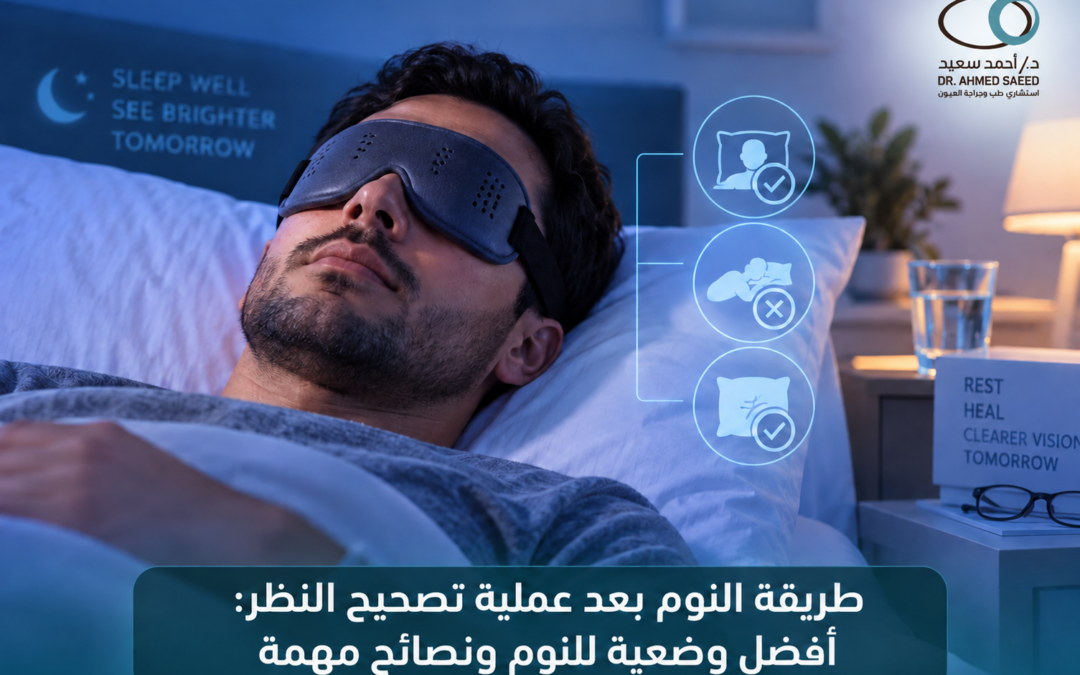 طريقة النوم بعد عملية تصحيح النظر أفضل وضعية للنوم ونصائح مهمة