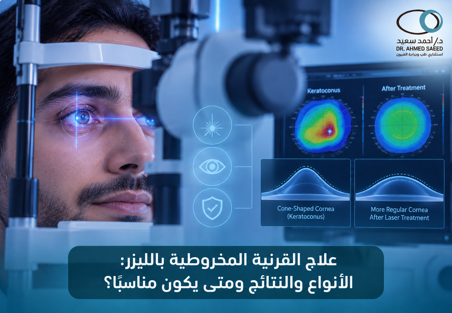 علاج القرنية المخروطية بالليزر الأنواع والنتائج ومتى يكون مناسبًا؟