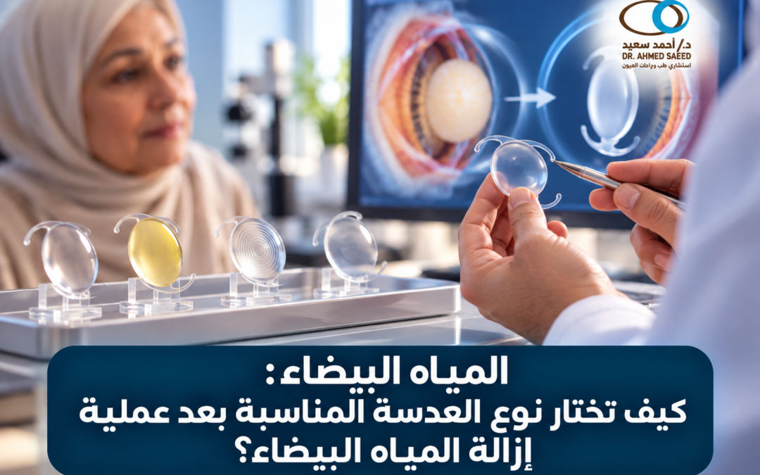 المياه البيضاء: كيف تختار نوع العدسة المناسبة بعد عملية إزالة المياه البيضاء؟
