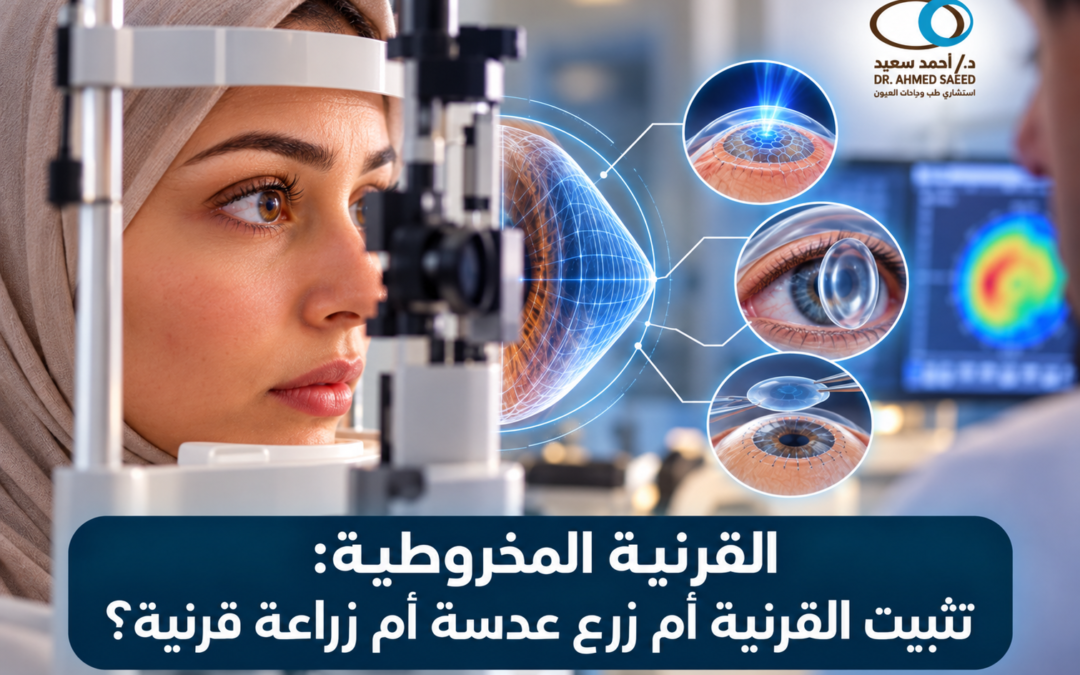 القرنية المخروطية: تثبيت القرنية أم زرع عدسة أم زراعة قرنية؟