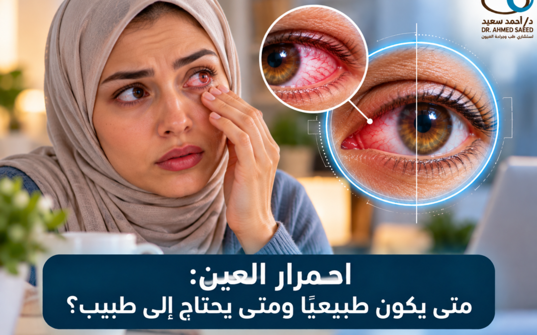 احمرار العين متى يكون طبيعيًا ومتى يحتاج إلى طبيب؟