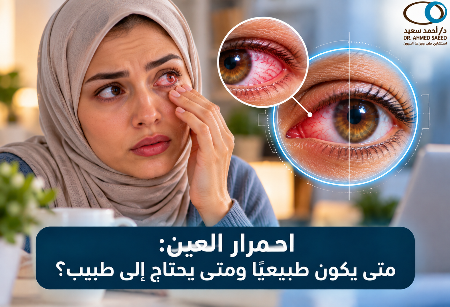 احمرار العين متى يكون طبيعيًا ومتى يحتاج إلى طبيب؟